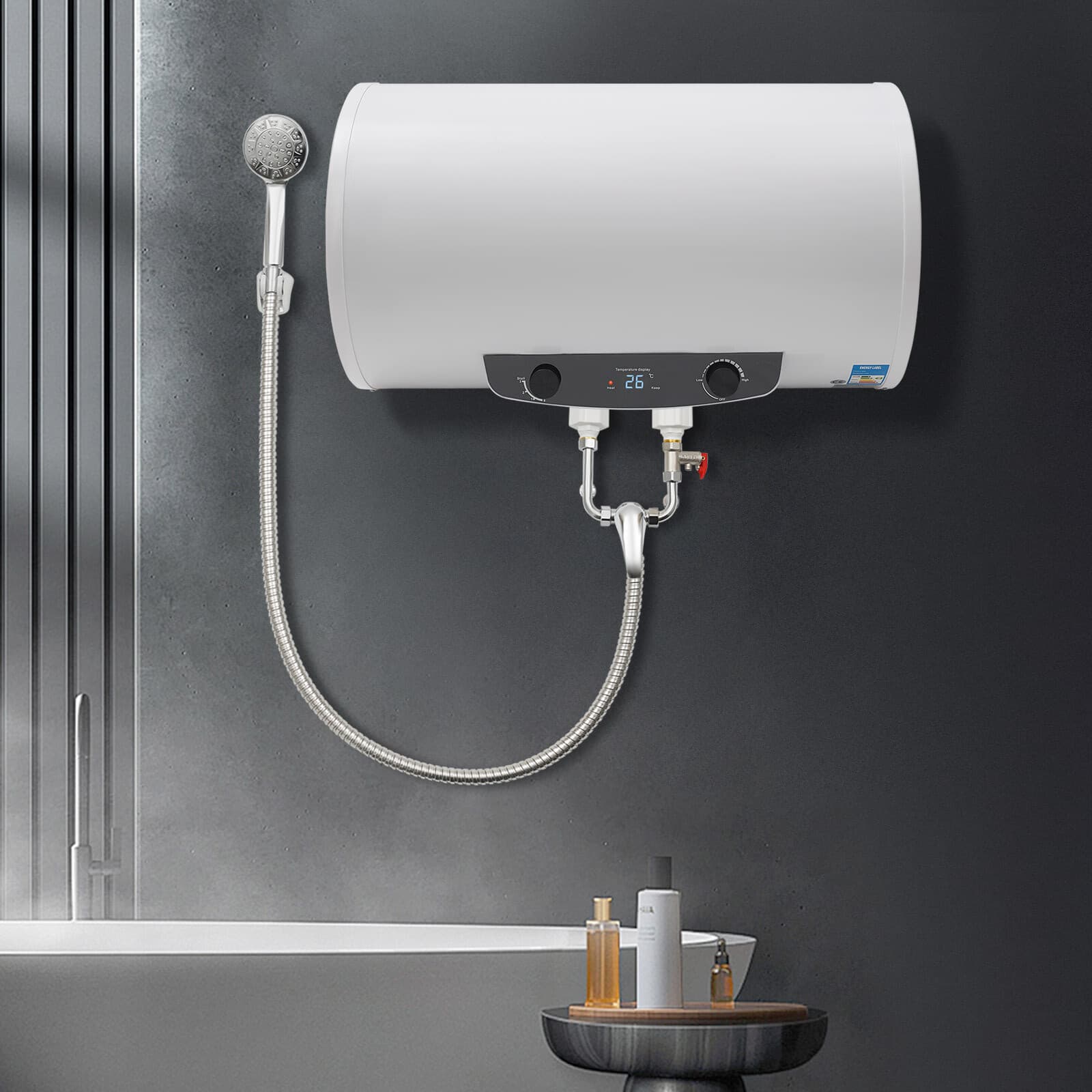 Electric Hot Water Heater Warmer Household Bathroom Shower  30 Gallon Tank 3