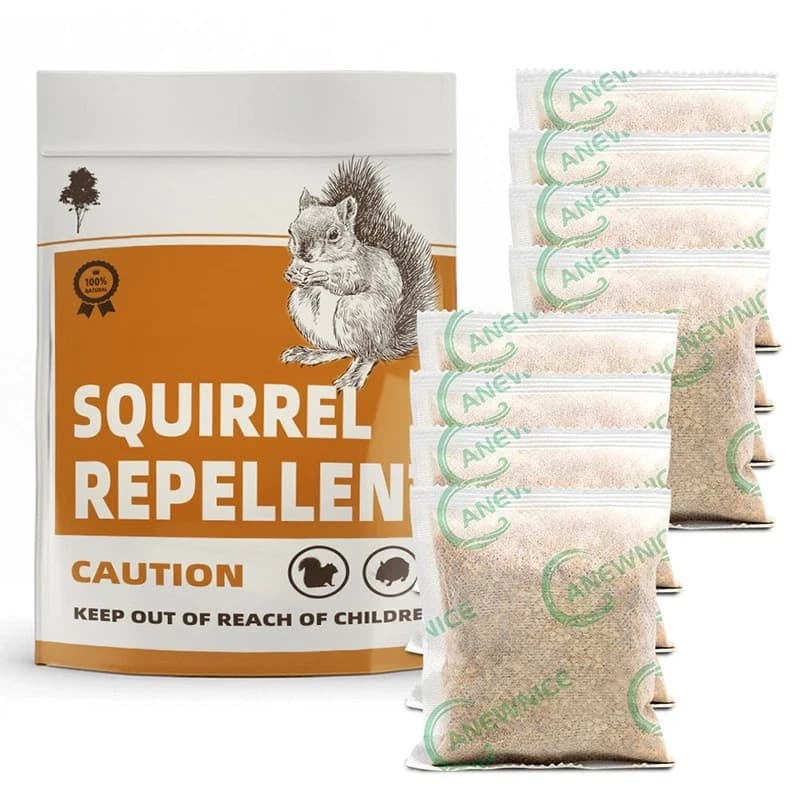 Squirrel Repellent, Keep Squirrels Away, Indoor/Outdoor, 8-pcs