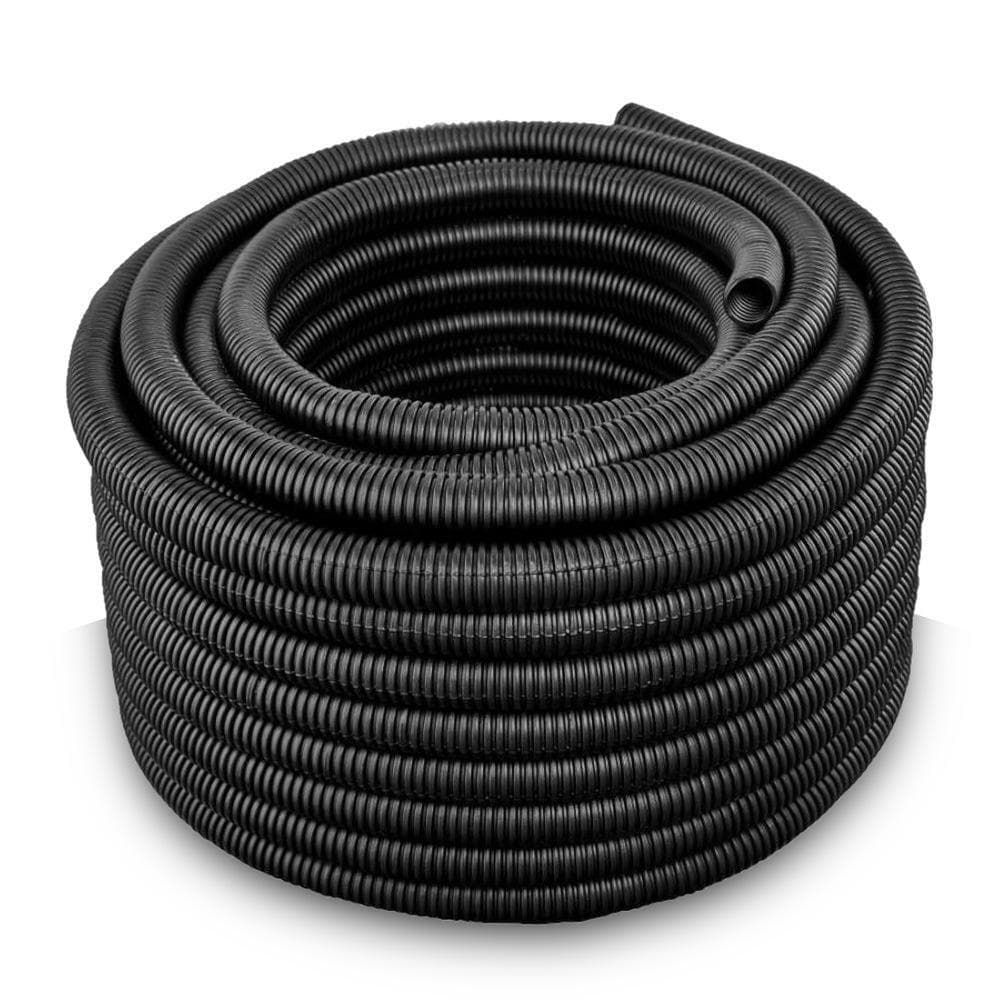 100' ft Feet 3/4" OD High Quality Split Wire Loom Conduit Polyethylene Tubing
