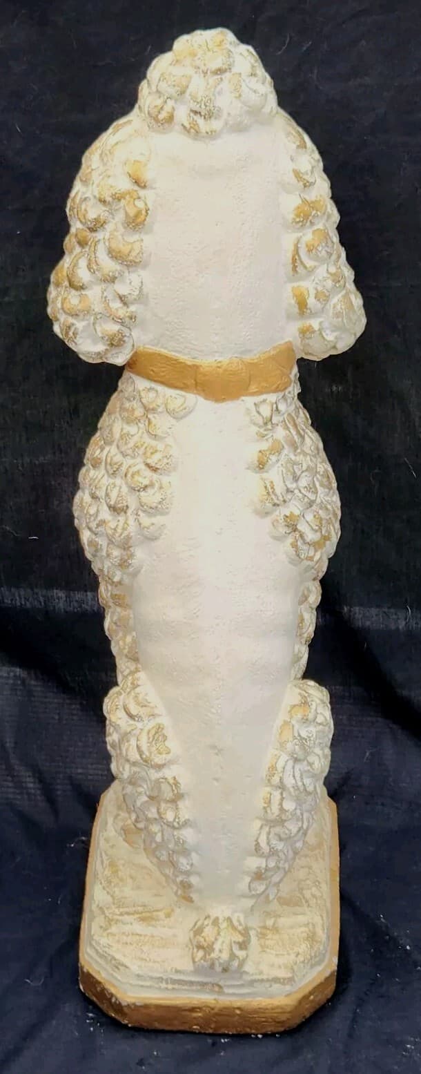 Vtg Mod Mid-Century French Poodle Statue Stone Garden Sculpture Concrete EX+ Cod 4