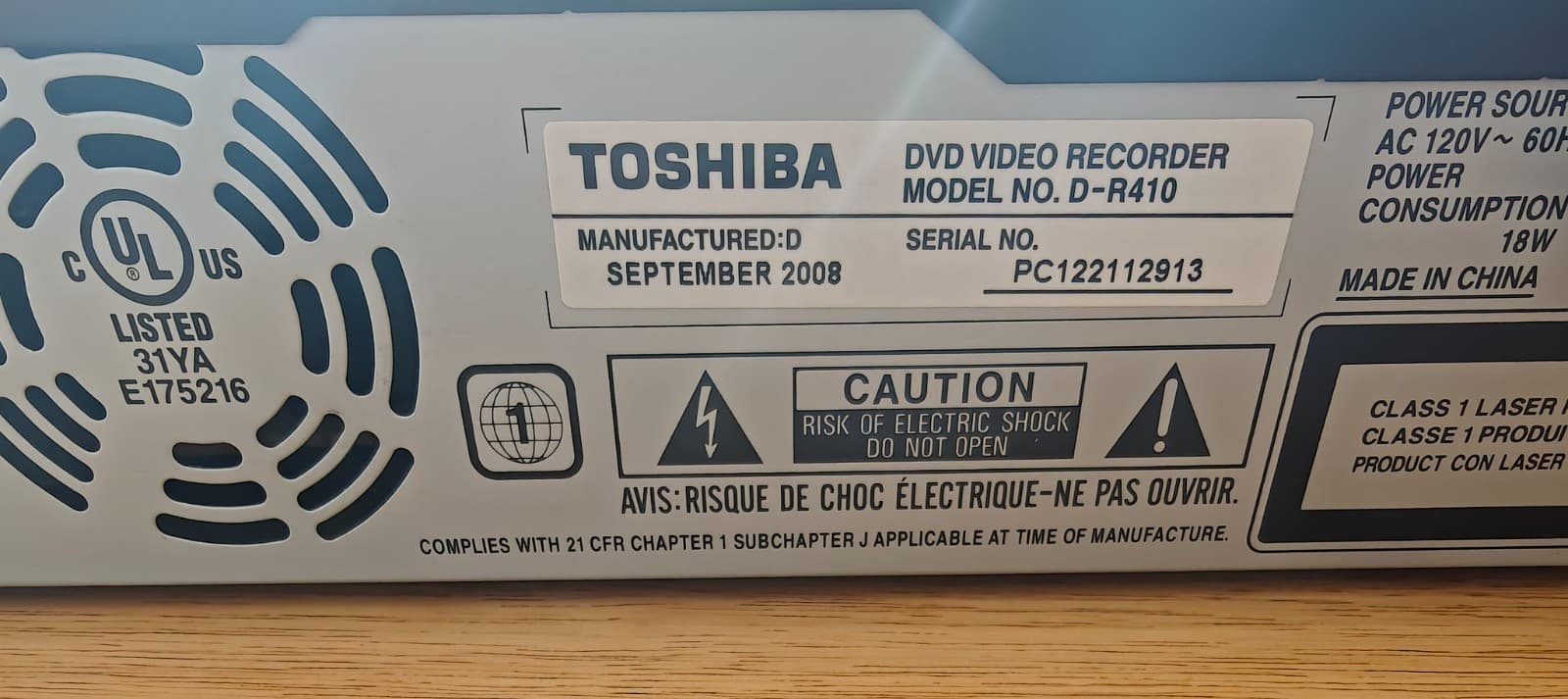 Toshiba D-R410 DVD Recorder - Tested - No Remote - Excellent Condition! 5