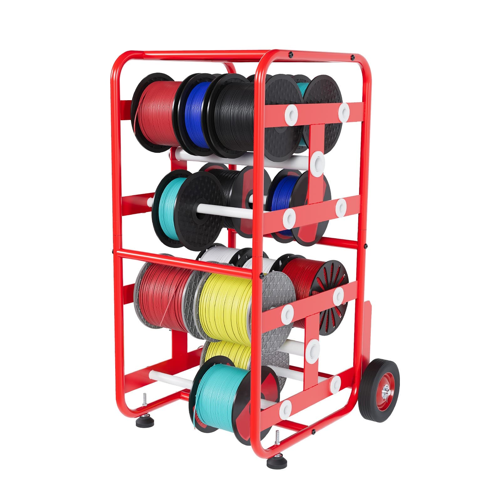 Transportable Multiple Axle Cable Caddy Wire Spool Cart For Workplace Efficiency