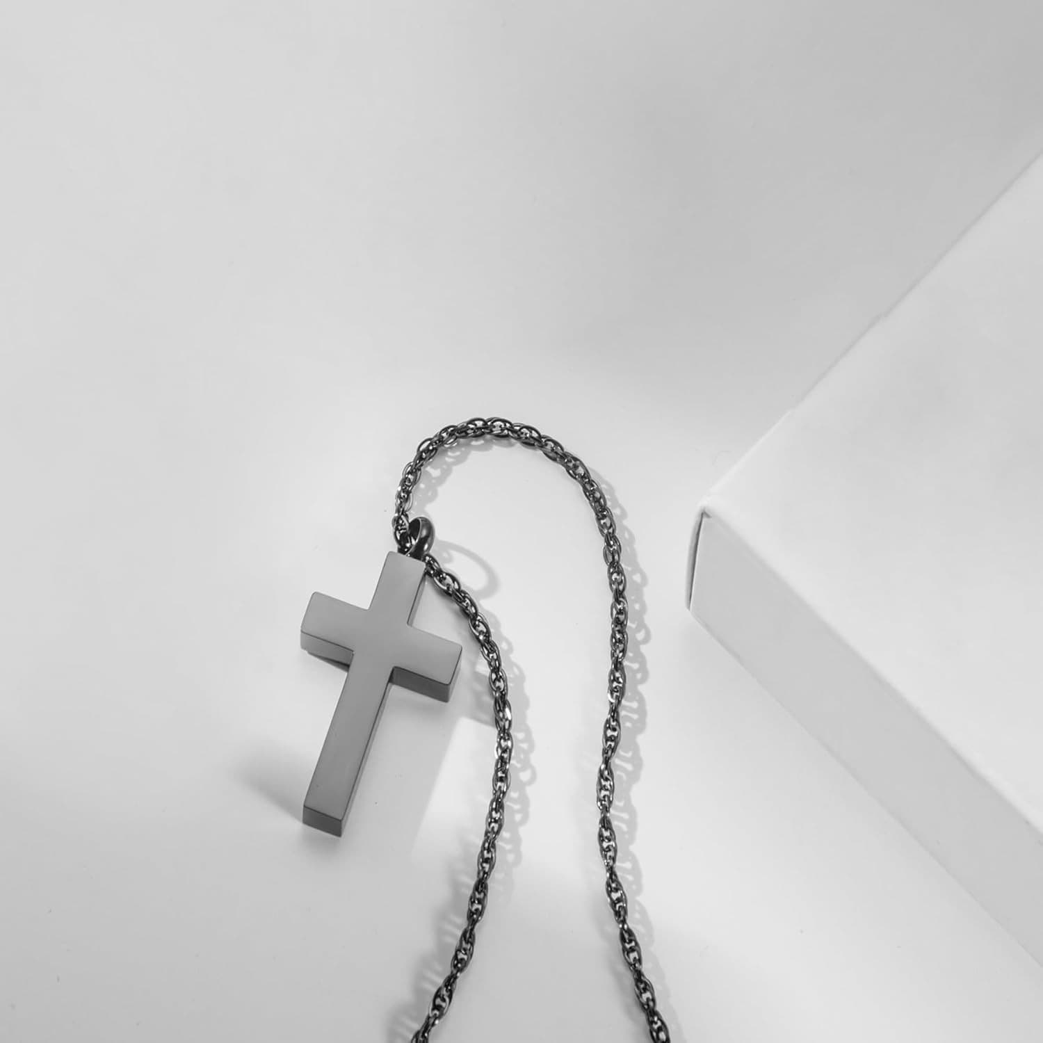 Cremation Cross Necklace for Ashes Cross Urns Locket Pendant Ashes Holder Stainl 3