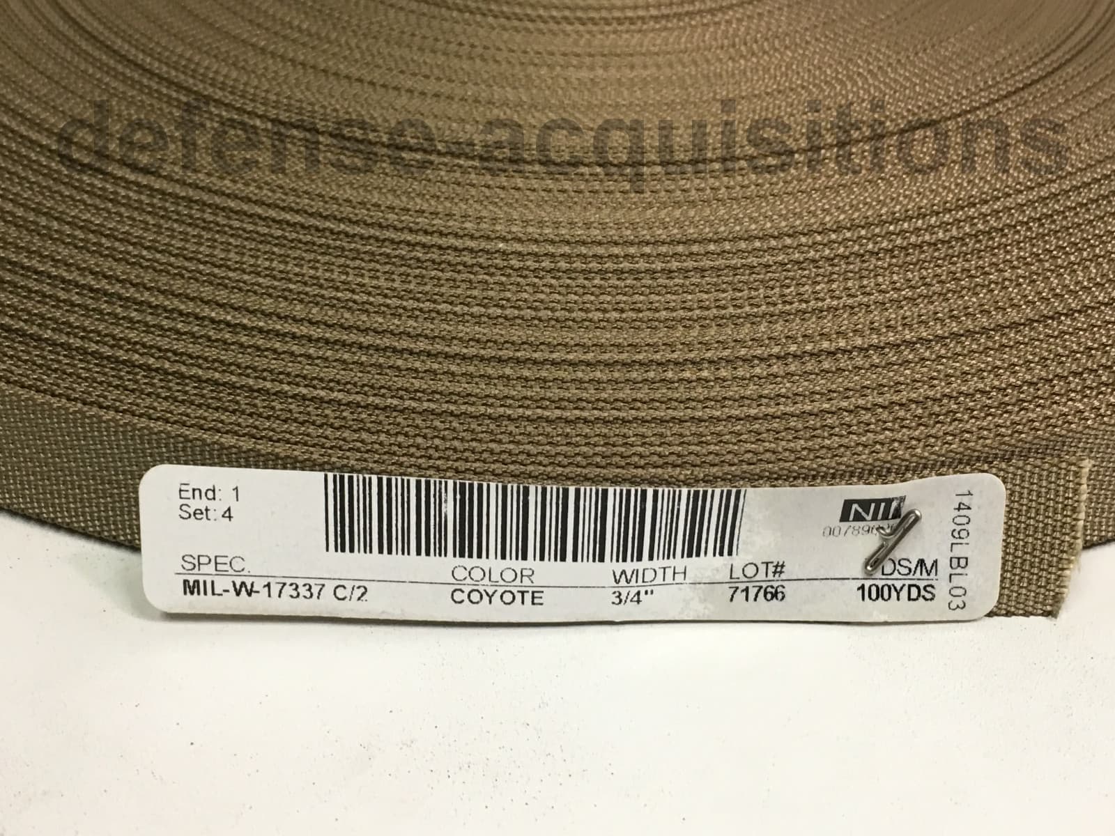 MilSpec Military Webbing 3/4 INCH MIL-W-17337 C2 COYOTE Per Yard 6