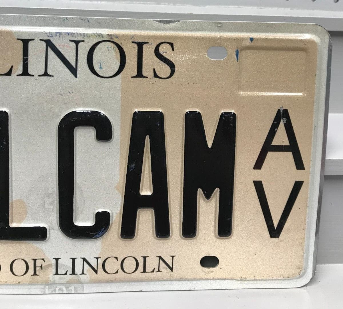 Illinois Antique Vehicle Vanity License Plate 1 ELCAM Chevy El Camino EXPIRED 3