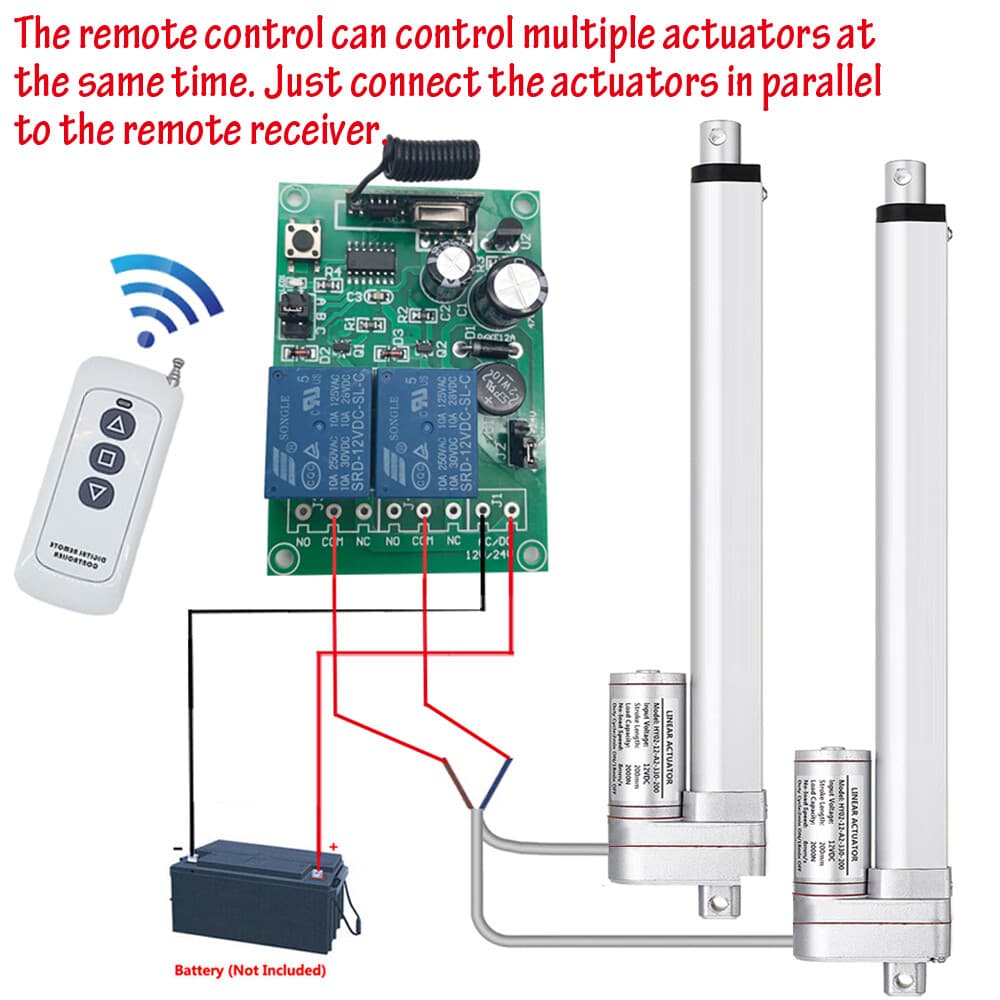 12V 24V Motor Linear Actuator Wireless Remote Controller Forward Reverse Control 5