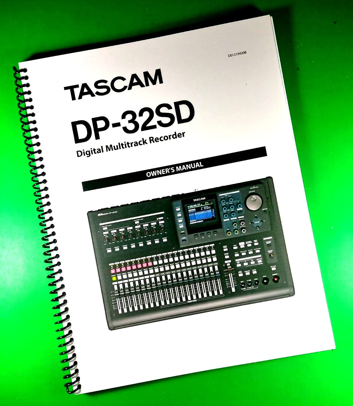 Owners Manual for TASCAM DP-32SD Digital Portastudio 76 Pages W/Clear Covers!