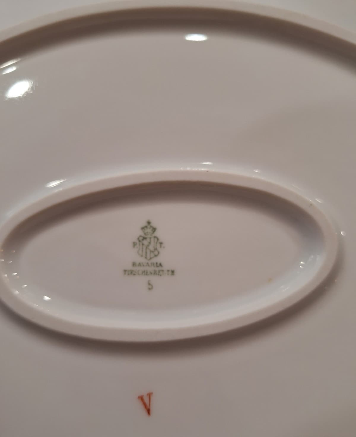 Apple Blossom TIRSCHENREUTH Oval Serving Platter  11.75" x 9.5" 4