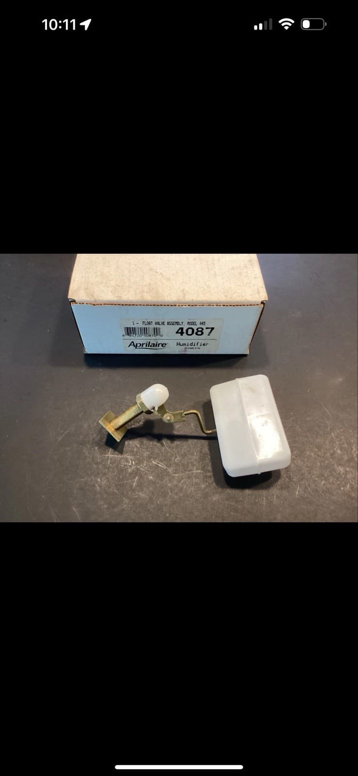 NEW OEM APRILAIRE 4087 FLOAT VALVE ASSEMBLY MODEL 445 Fast Ship