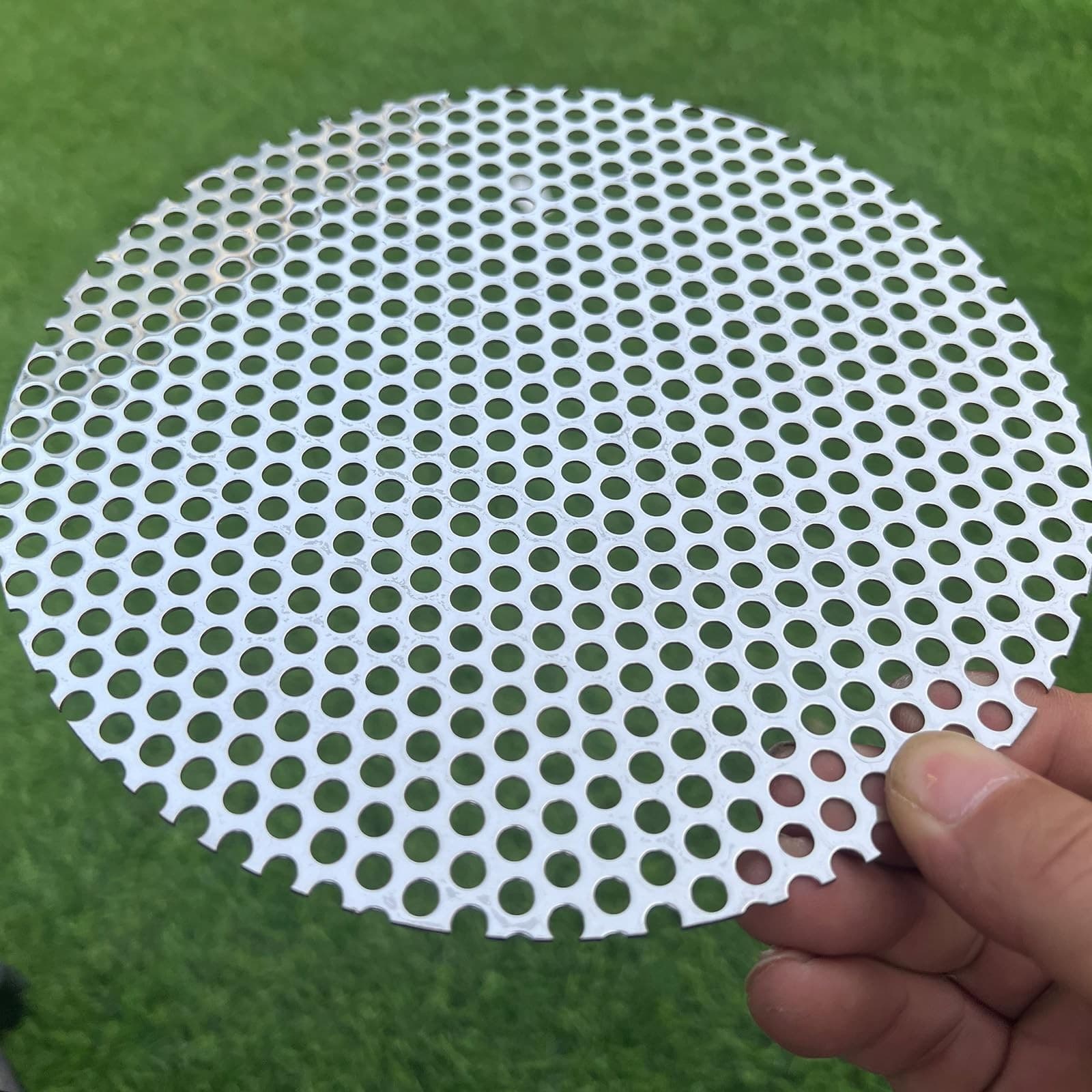 8" Diameter Round Slices Perforated Metal Sheets 19 Gauge Opening 1/5"About 5...