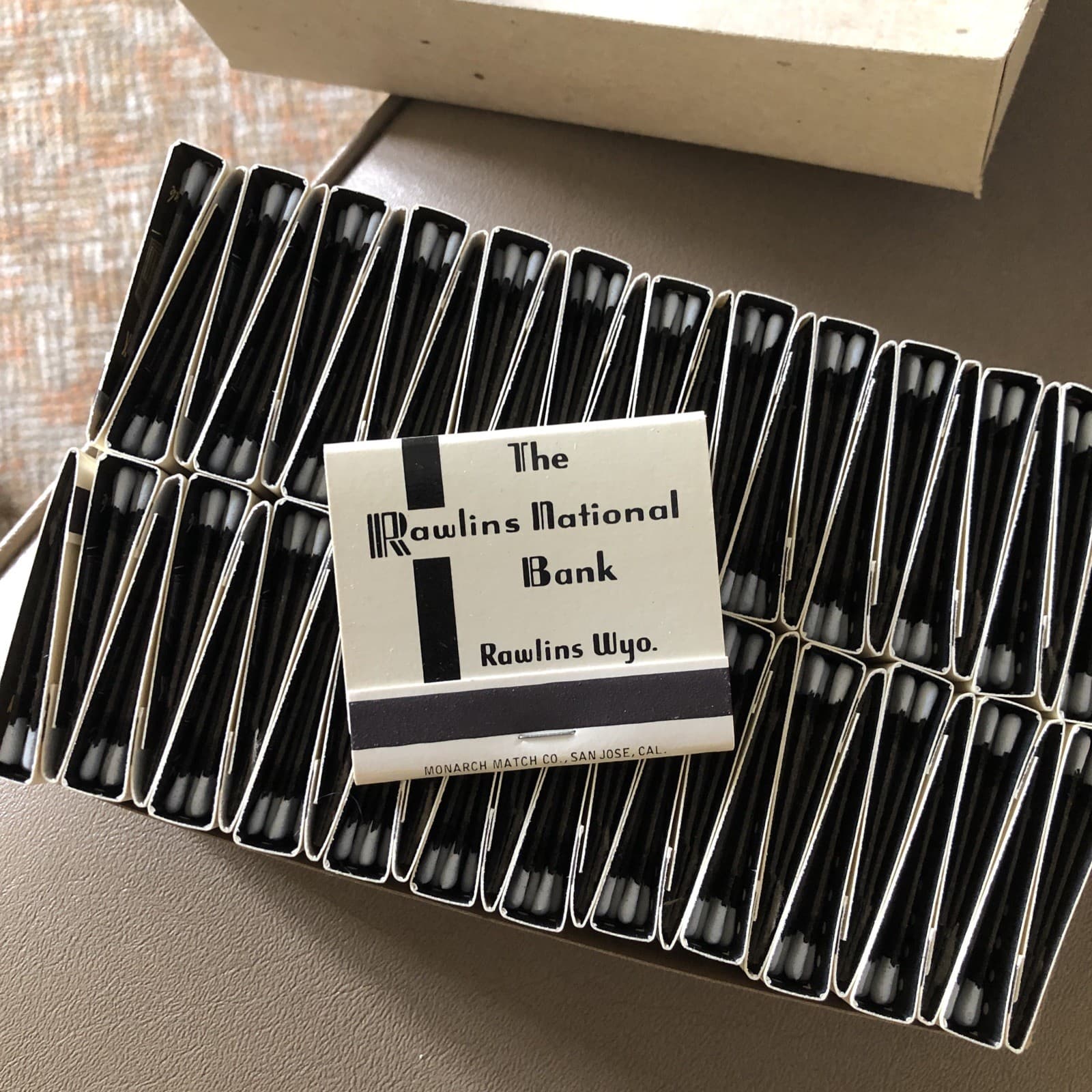 Vintage Matchbooks Box Rawlins National Bank Wyoming 50 mint books
