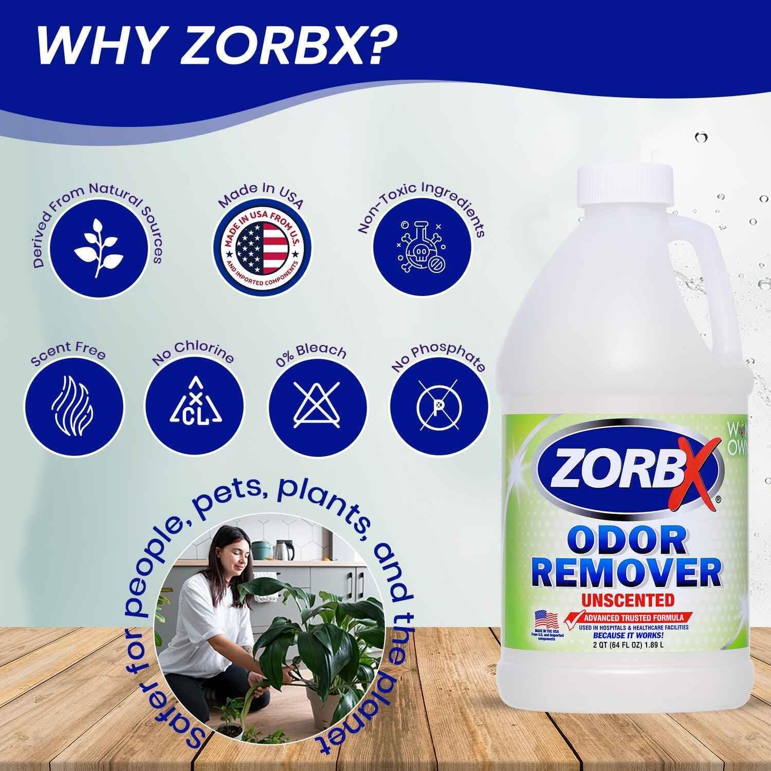ZORBX Unscented Odor Eliminator for Strong Odor - Used in Hospitals & Healthc 4