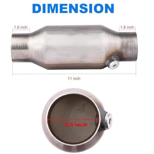 2.5 Inch Catalytic Converter 1 Pcs High Flow Universal Catalytic 2.5 inch 5