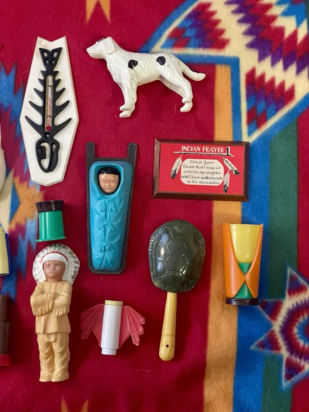 VTG St Labre Indian School Plastic Toy Collectibles Blanket Lot Ashland Montana 4