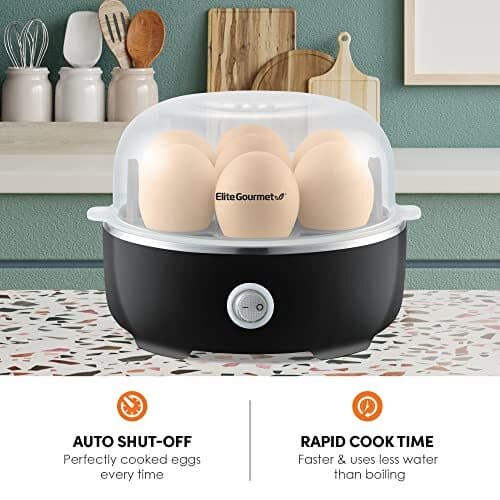 Elite Gourmet 7-Egg Electric Cooker - Versatile Soft to Hard Boil 2