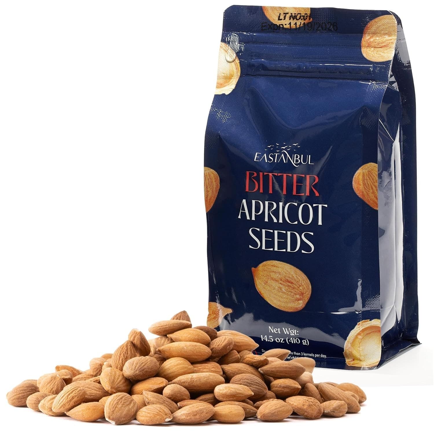 Organic Bitter Raw Apricot Kernel Premium Seeds 14.5oz Gluten Free Vegan USDA