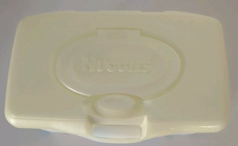Huggies Baby Wipes EMPTY Container Blue Circles Pop Up Refillable  2