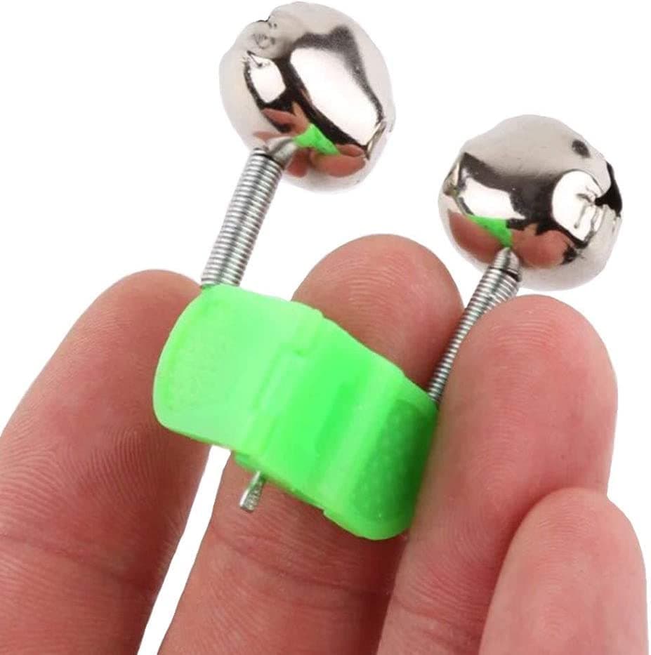 50 Pcs Plastic Fishing Bells Clips Fishing Rod Alarm with Dual Alert Bells 5