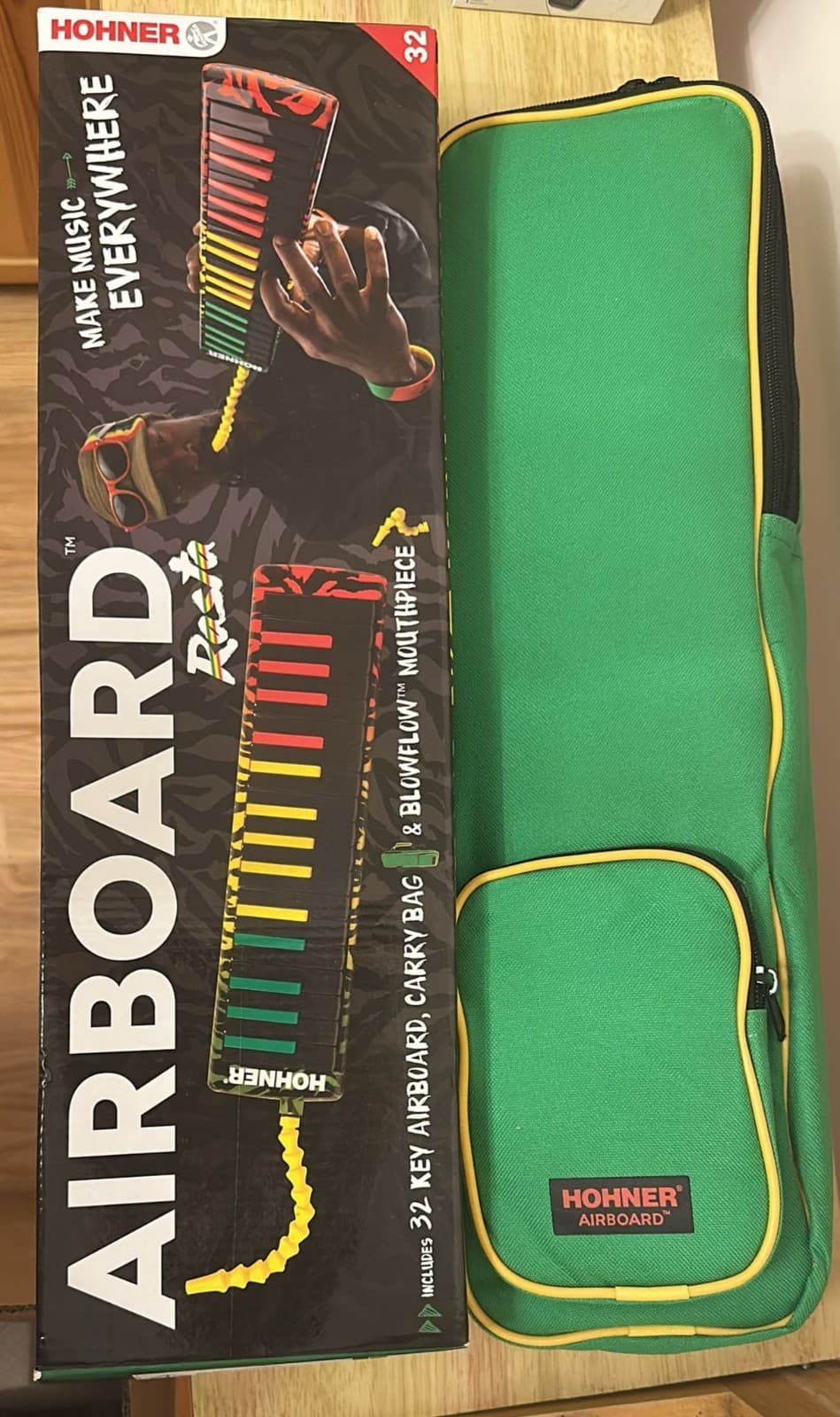 Hohner AirBoard 32-Key Melodica - Rasta Print - AB32-RASTA 2