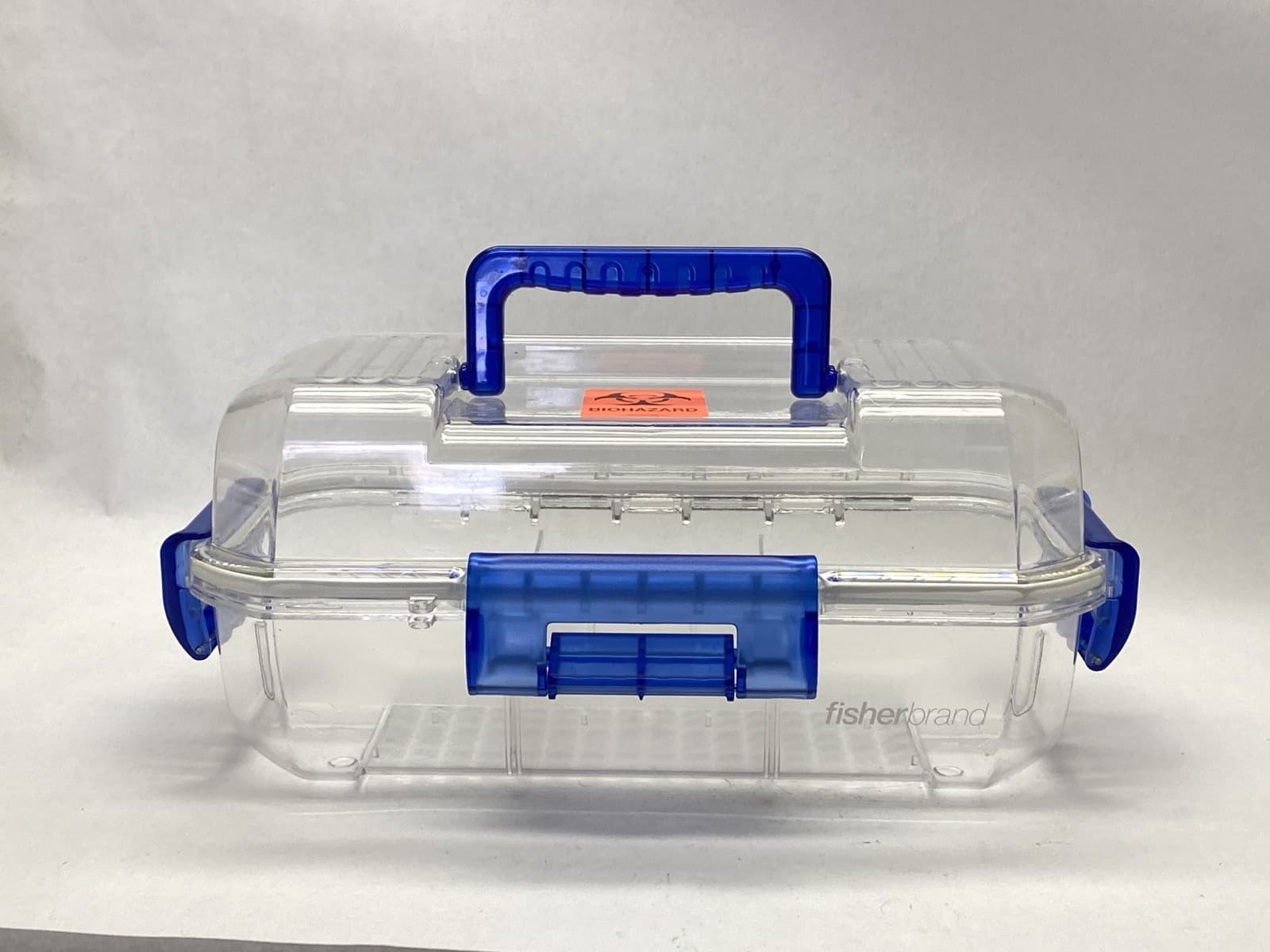 FISHERBRAND Clear/Blue Sample Specimen Transport Container Box 12-006-916 2