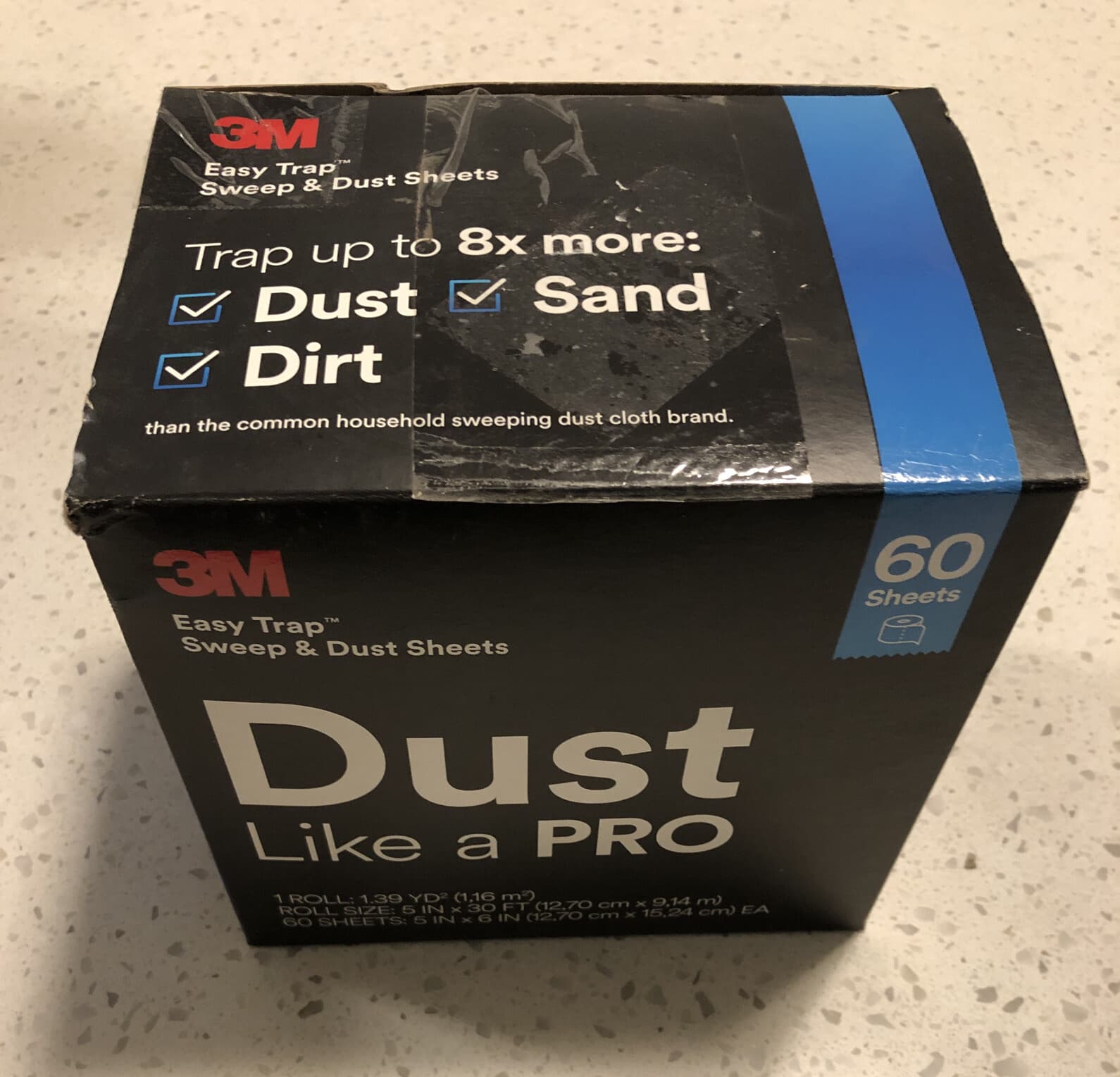 3M Easy Trap Sweep & Dust Sheets (Like a Pro) 60 Sheets 1 Roll 5” X 30’ 5