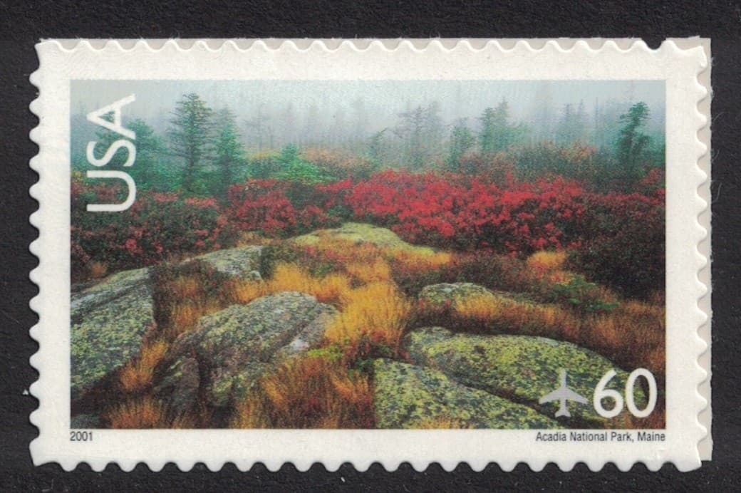 Scott C138a, Overall Tag- Acadia National Park- 60c MNH (S/A) 2001- mint Airmail