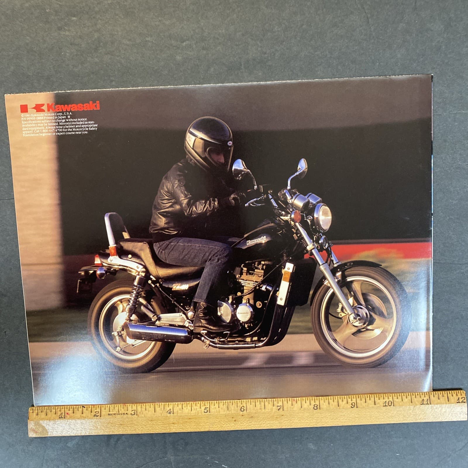 VTG Kawasaki ZL600 Motorcycle 1986 Full Color Glossy Sales Brochure Specs 2