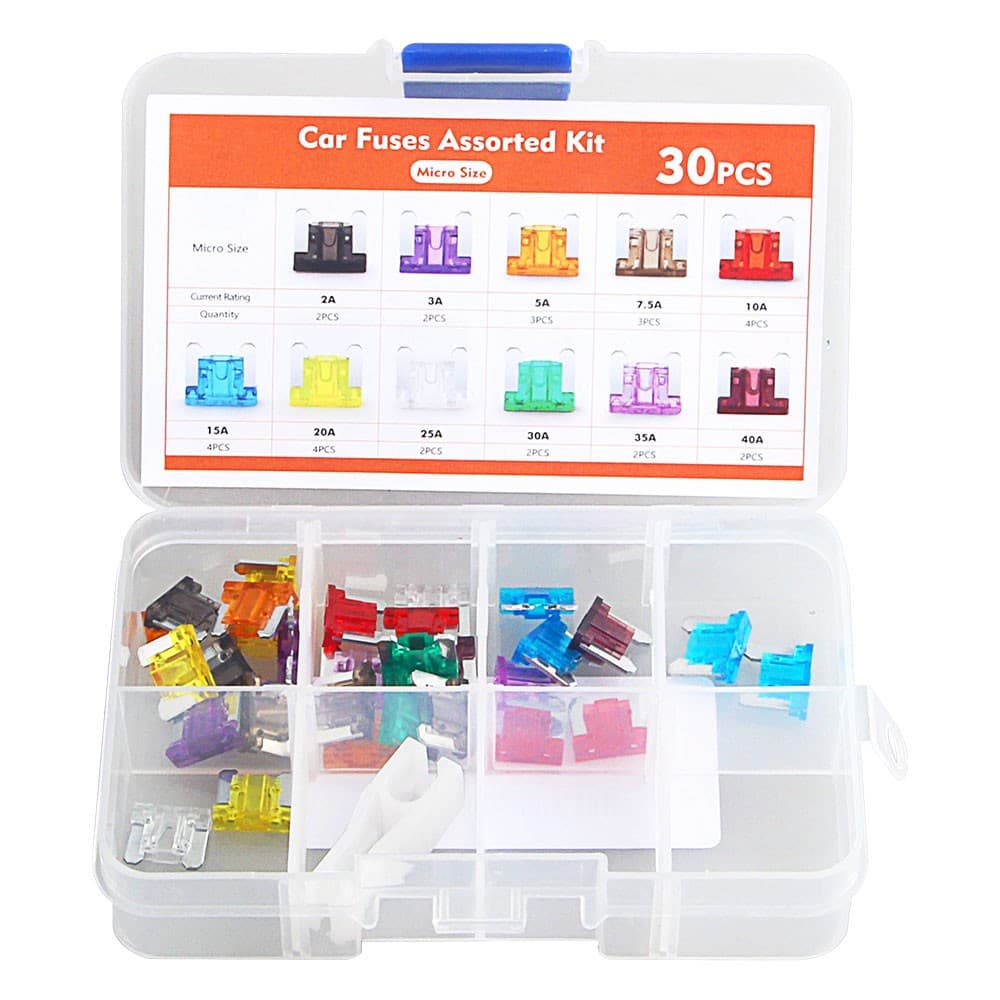 30Pcs Car Blade Fuse Assortment Assorted Kit Blade Set Auto Truck Automotive 2