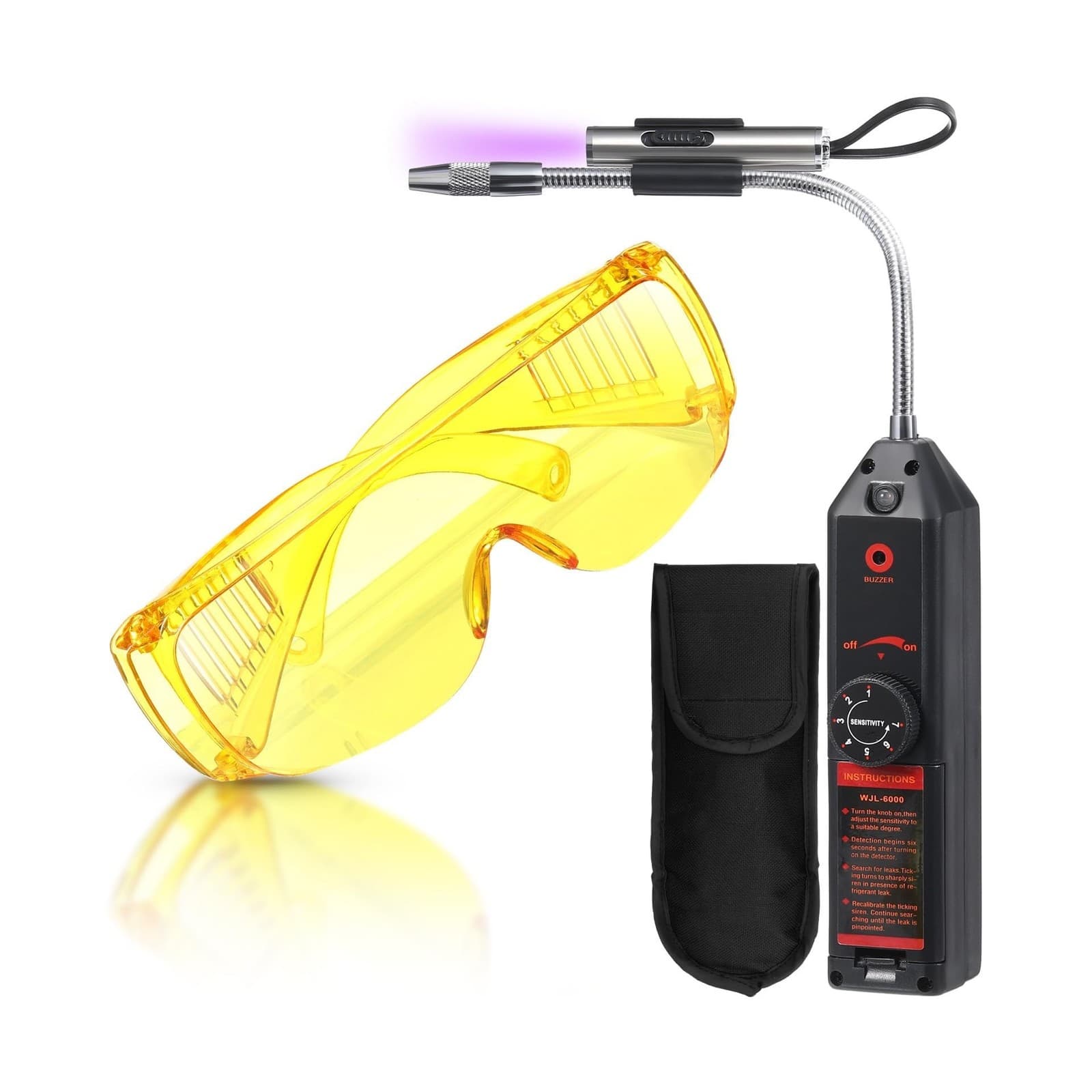 AC Leak Detector Kit WJL-6000UV Refrigerant Leak Detector Auto Air ... Fast Ship