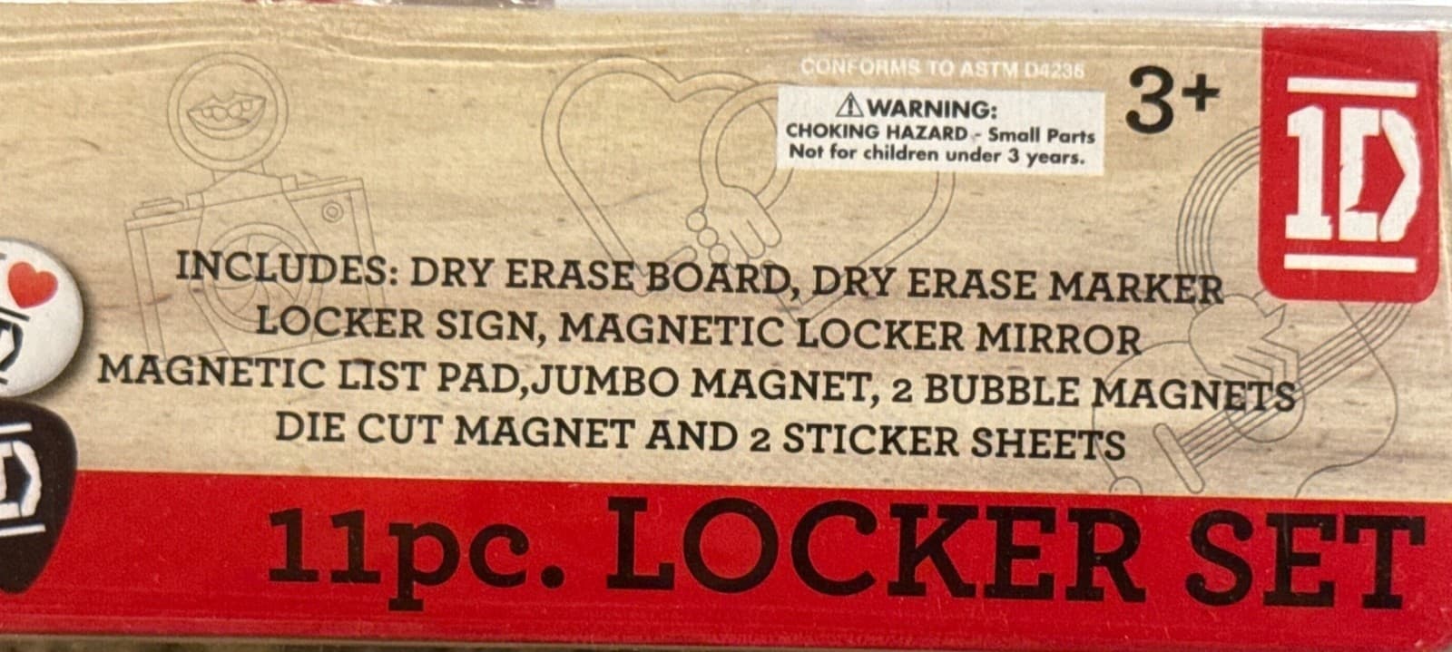 1D One Direction GROUP 11pc Locker Set Dry Erase Board 8.5" x 6.75" 2013 AS IS! 3