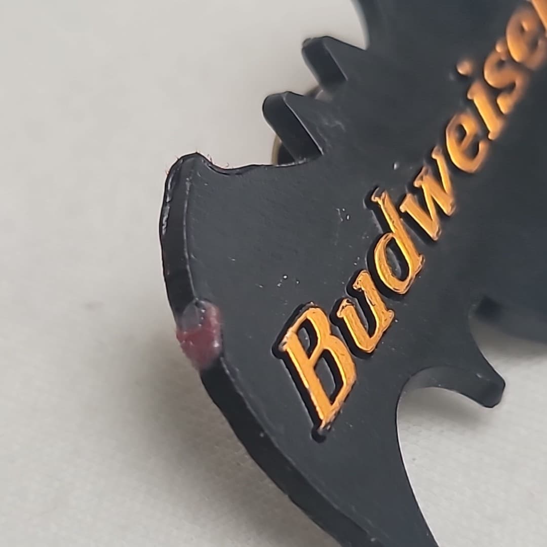 Budweiser Beer Black Bat Vintage Halloween Promo Advertising Hat Lapel Pin 6