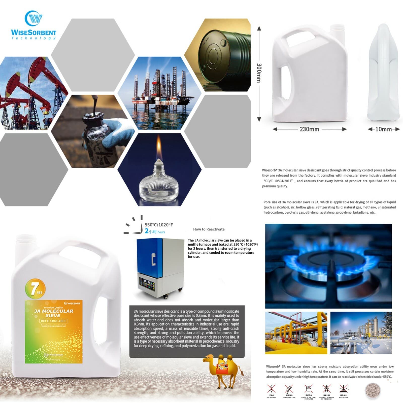 Premium Quality Desiccant Bulk Material  3A Molecular Sieve, 7 LBS Dehumidifier 6