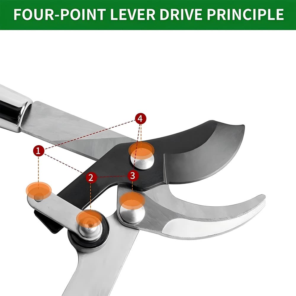 Berry&Bird Garden Loppers Heavy 30''Duty Bypass Loppers Long Handle Tree Trimmer 4