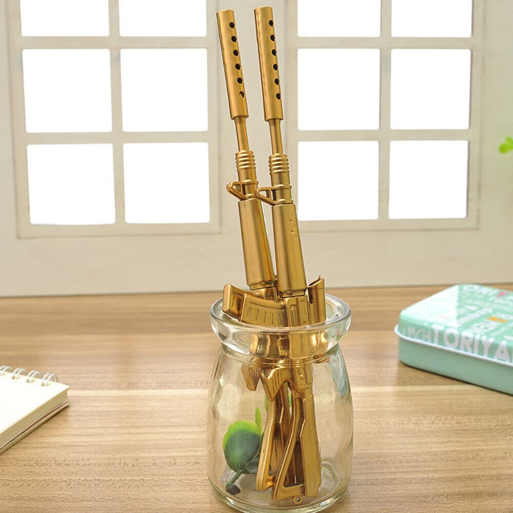 1Pc Rifle Shape Ballpoint Pen Black Ink Stationery Ball Point Novelty Pen NEW! 2