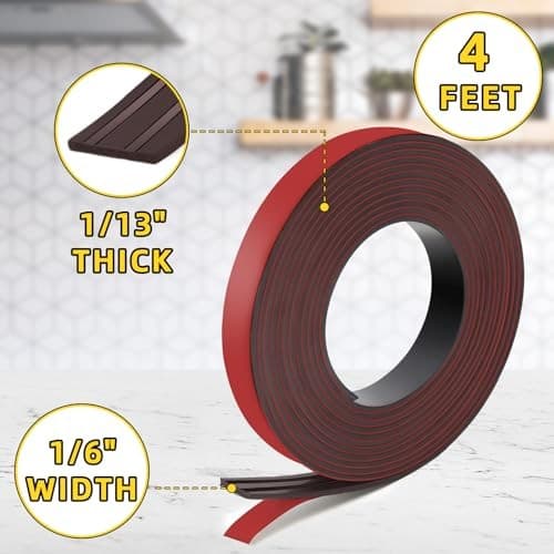 Magnetic Tape - Strong Flexible Magnetic Strips with 1/2 Inch x 4 Feet 3