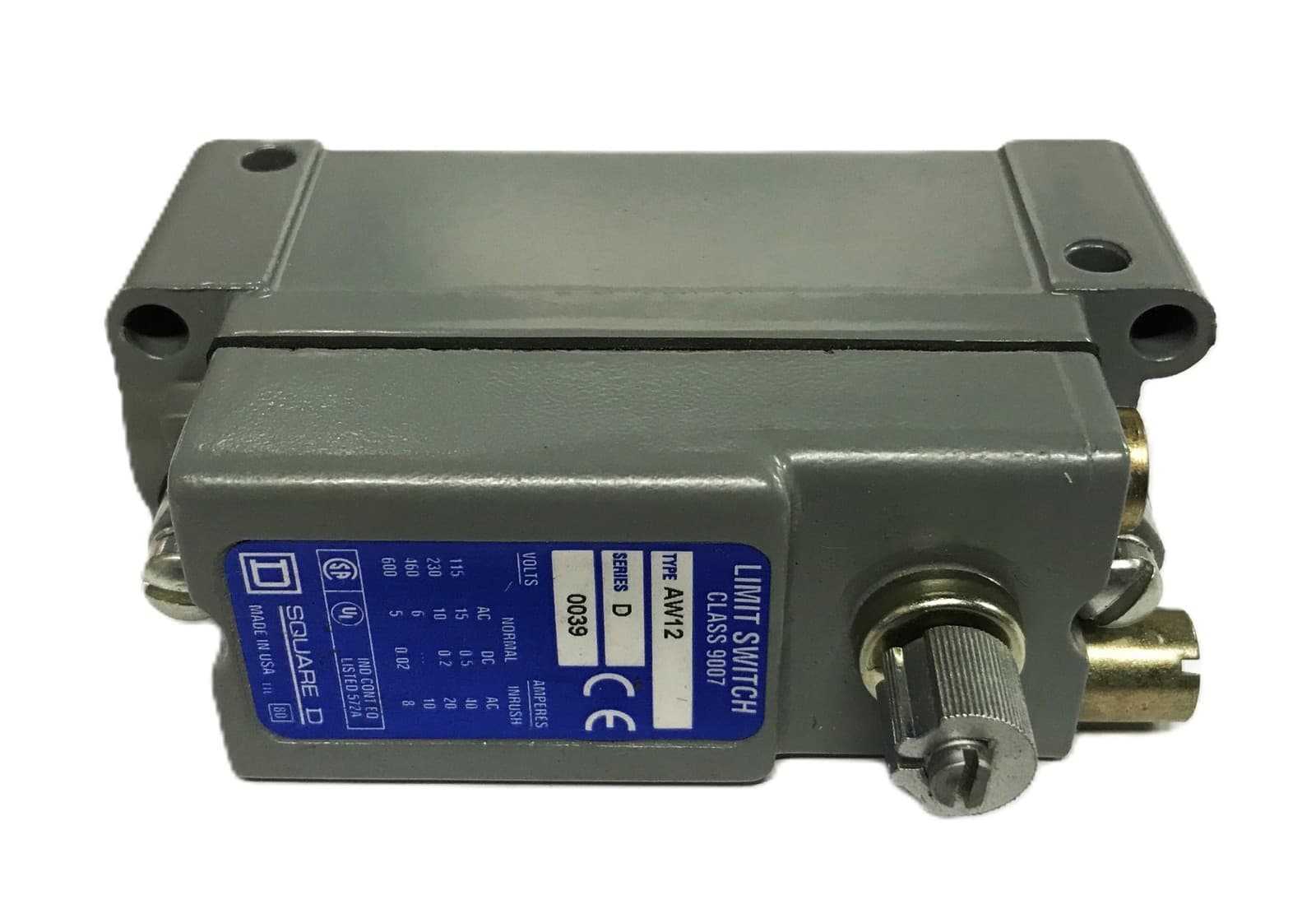Square D Class 9007 Series D Limit Switch AW-12 NOS 2