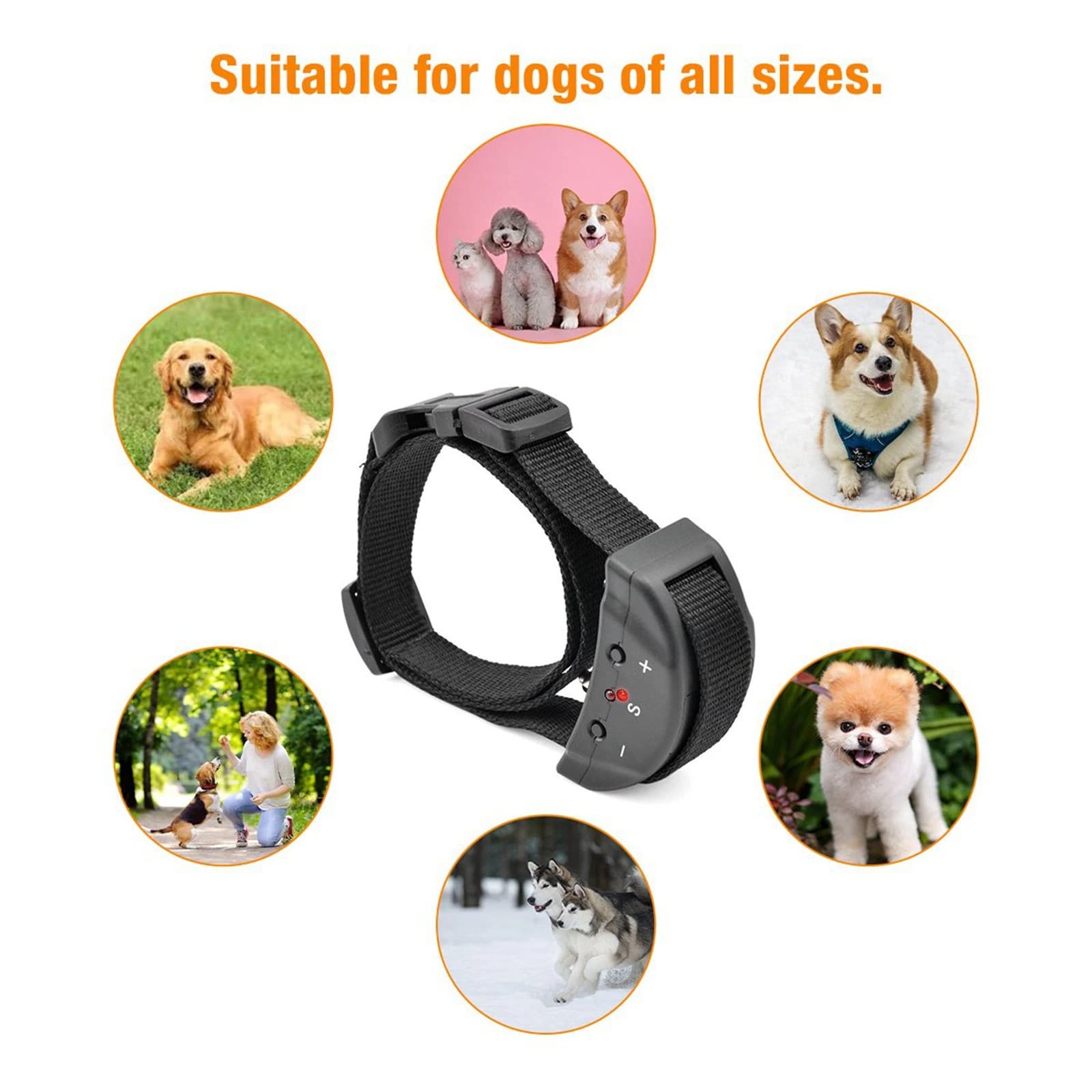 Automatic Anti Bark Barking Dog Shock Control Collar Device Large Medium Small 2