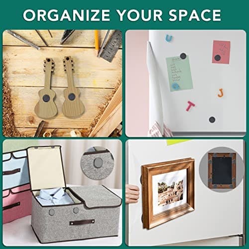 5 Different Sizes, 100Pcs Strong Ceramic Magnets with Adhesive 5 Size 100PCS 2