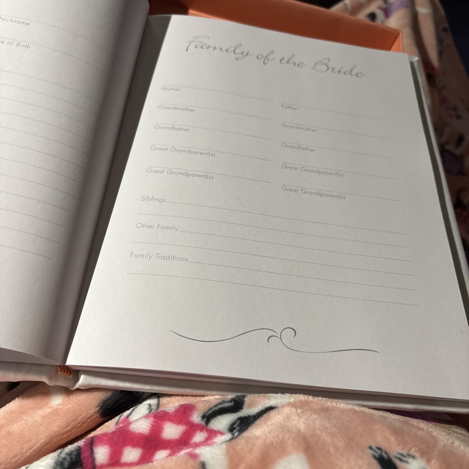 HIS and HER’S Studio White Lace Bow “A Wedding Keepsake” Memory Book 9x12 4