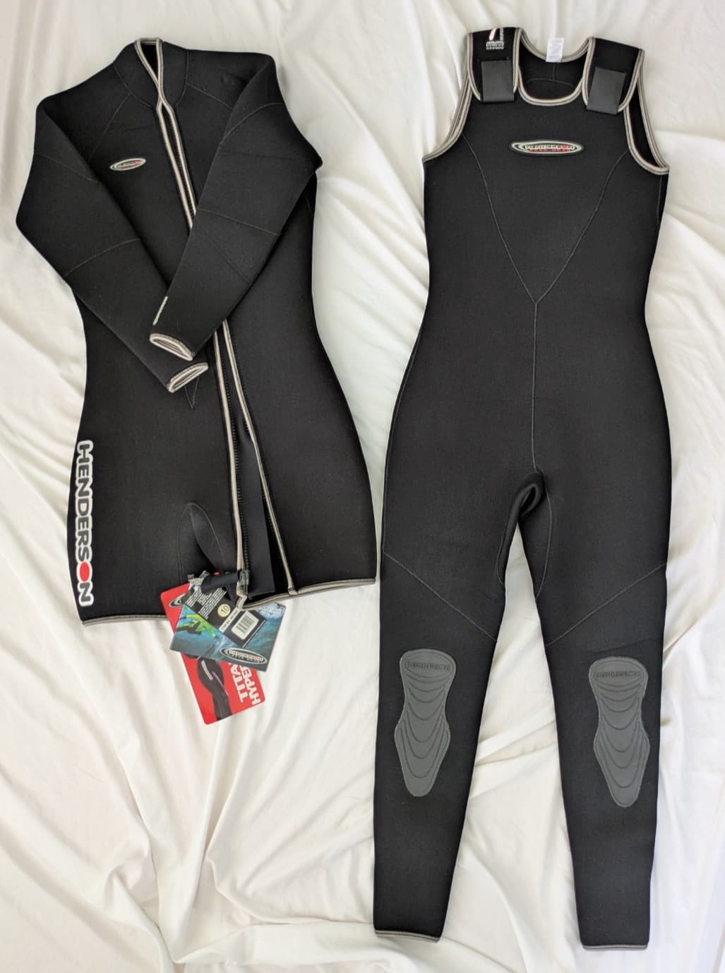 NWT Henderson Women's Titanium Hyperstretch 7mm Step In 2 Piece Wetsuit Size 10 2