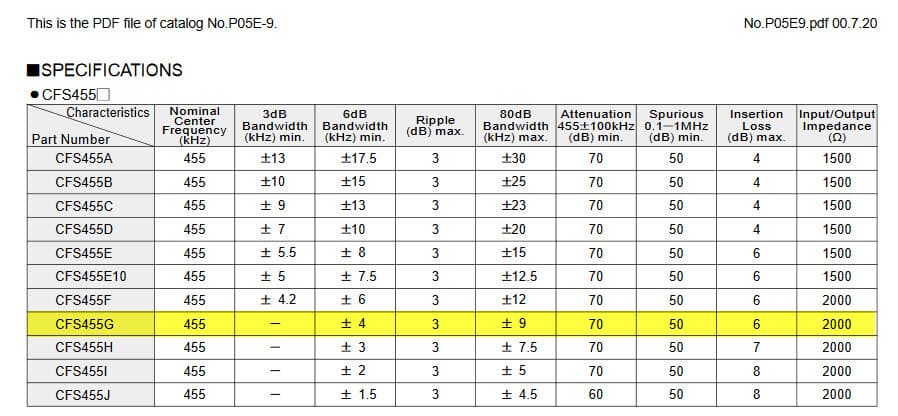 455 KHz Murata 15-Element Comm FILTER +/- 4 KHz BW, HAM / Shortwave *USA SELLER* 2