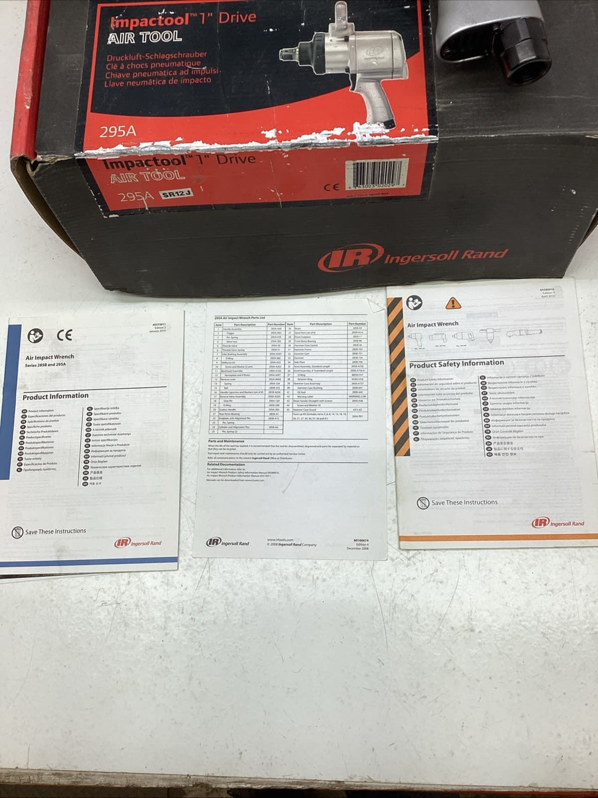 Ingersoll Rand 295A 1” Drive Impact Tool NIB 5