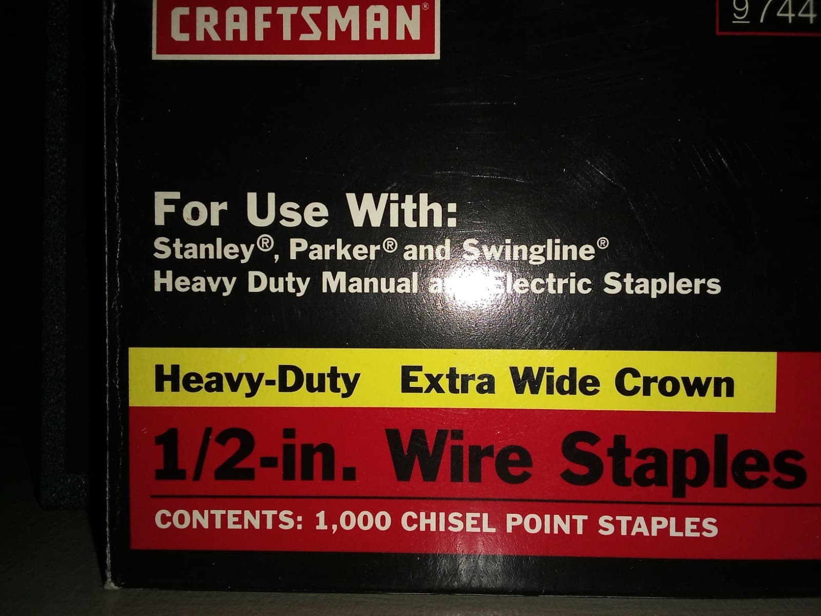 Craftsman 9-74419 1/2" Extra-Wide Crown Chisel-Point Wire Staples HD 1000ea. 6
