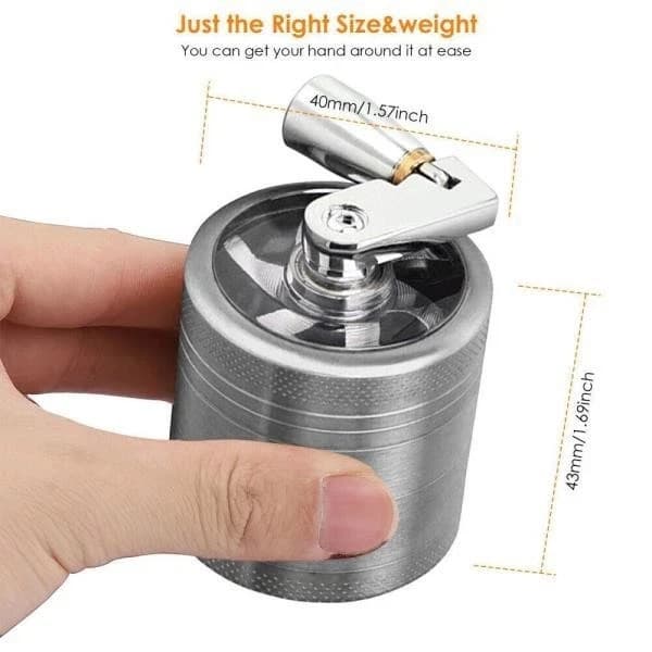Metal Herb & Spice Grinder with Hand Crank – Manual Crusher for Kitchen Tobacco 6