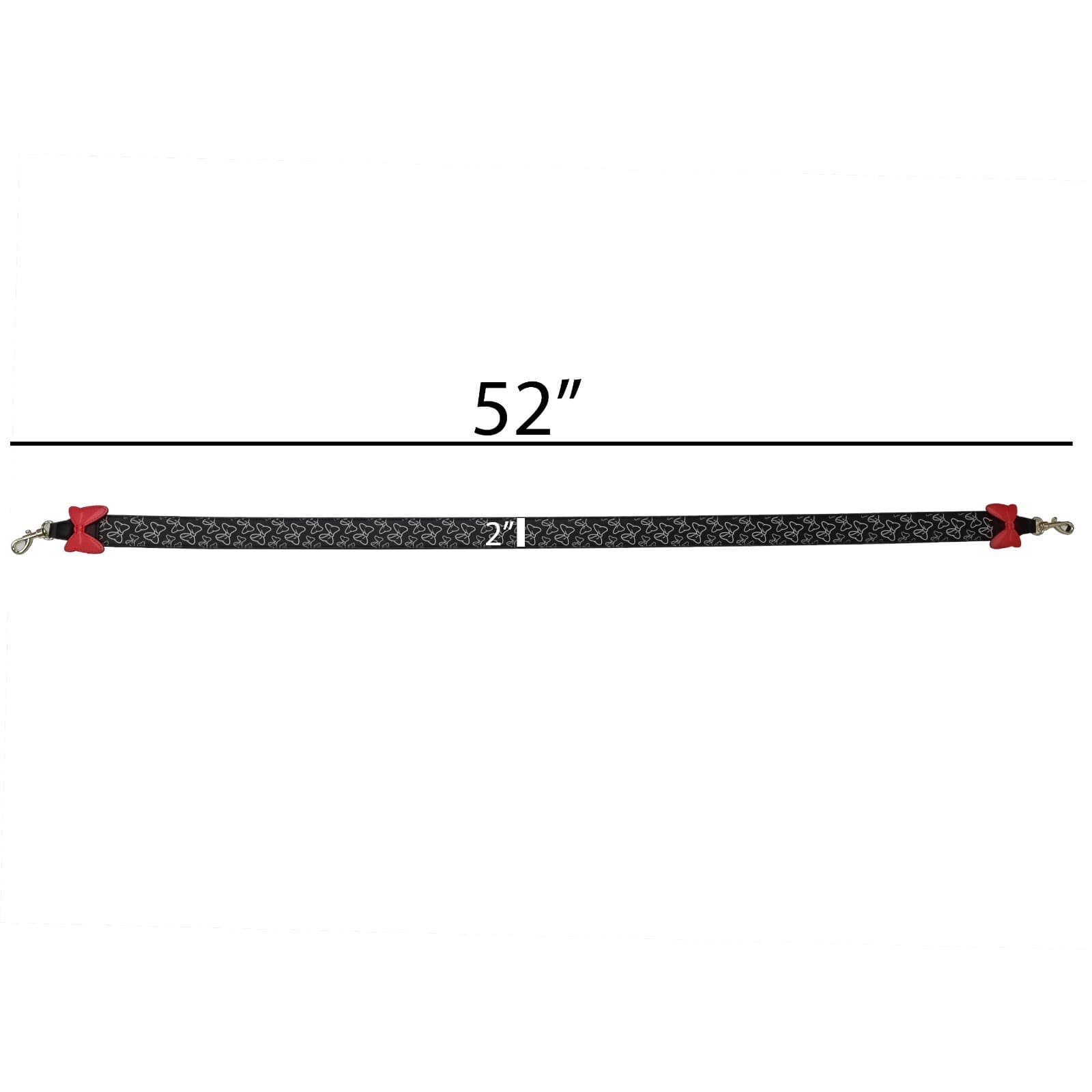 52" MINNIE MOUSE Loungefly Reversible Bag Strap All Over Print Polka Dots Bows 2