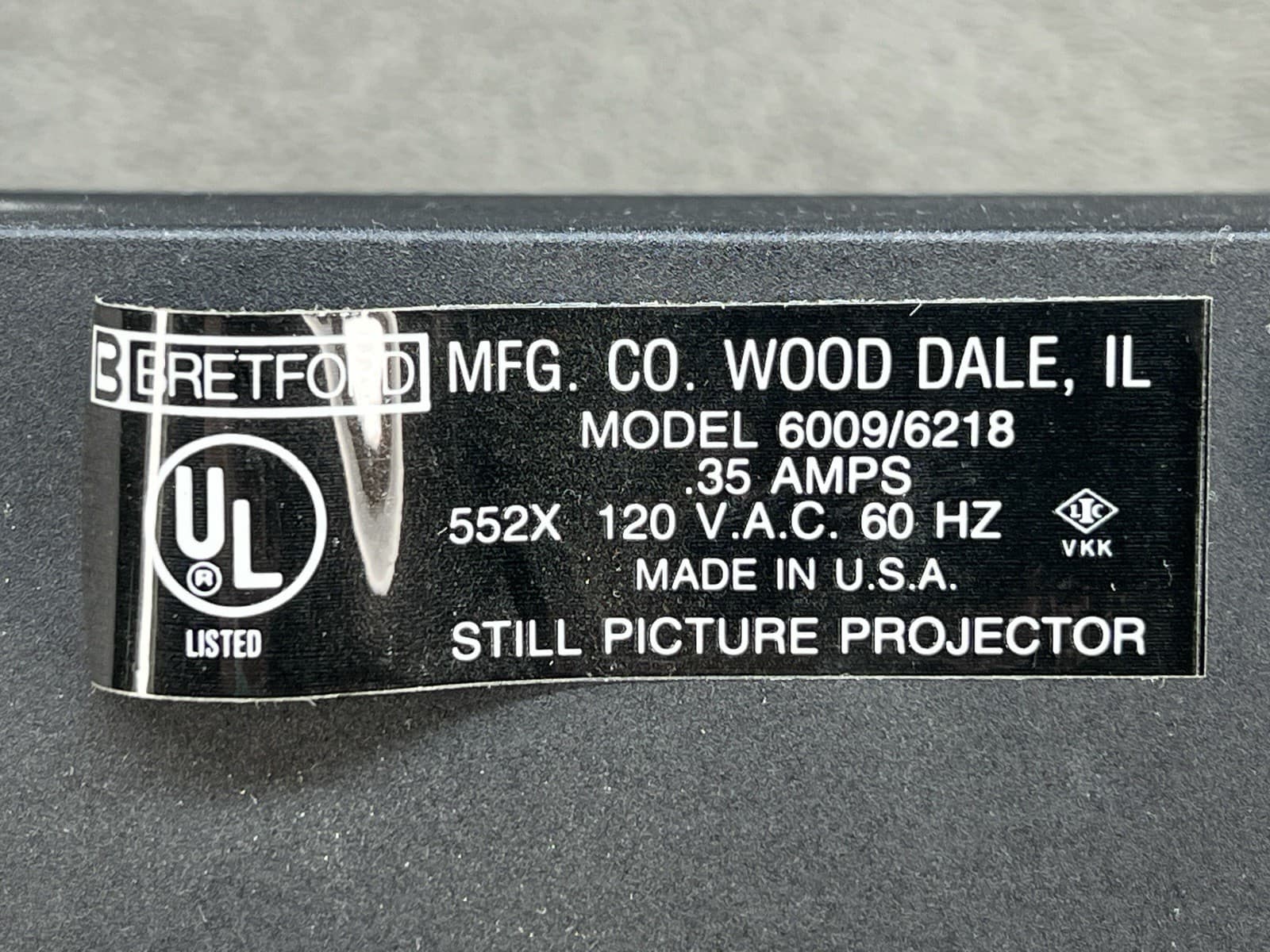 BRETFORD ACCULIGHT Portable Table Still Picture Film X Ray Viewer 6009/6218 3