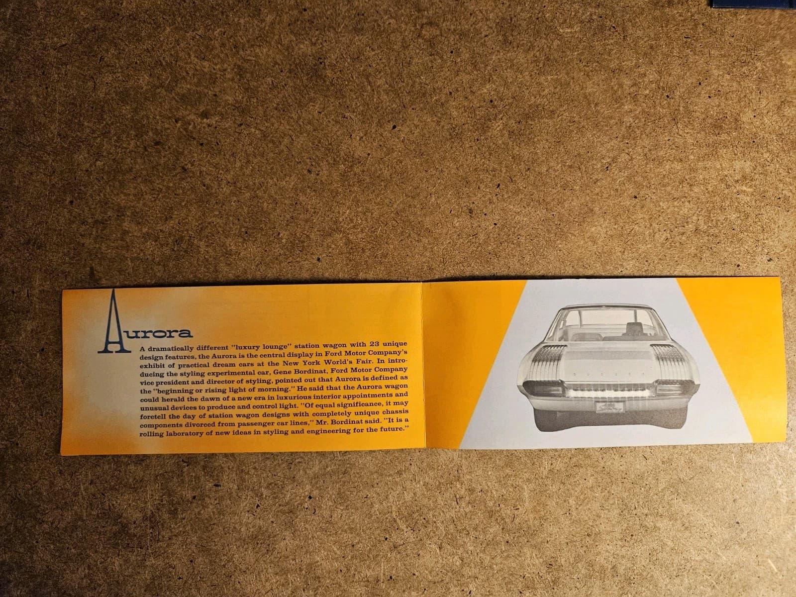 NY WORLD'S FAIR 1964 AURORA  CAR BROUCHURE 6