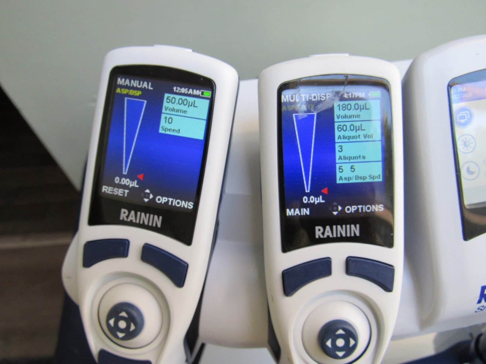 Rainin E4 XLS 50uL, 200uL, 300uL, 1,250uL LTS 12 channel Electronic Pipettes 2