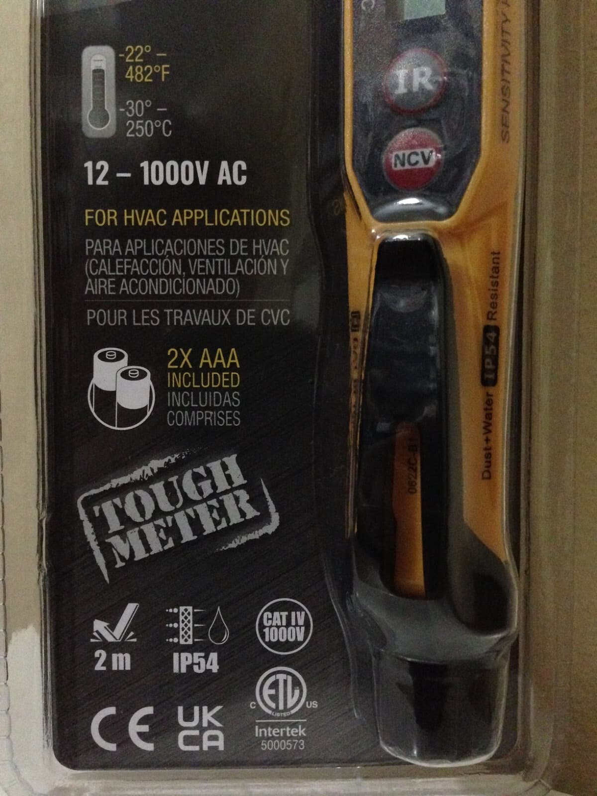 KLEIN NCVT Non-Contact Voltage Detector Tester & Infrared Thermometer IR HVAC AC 4