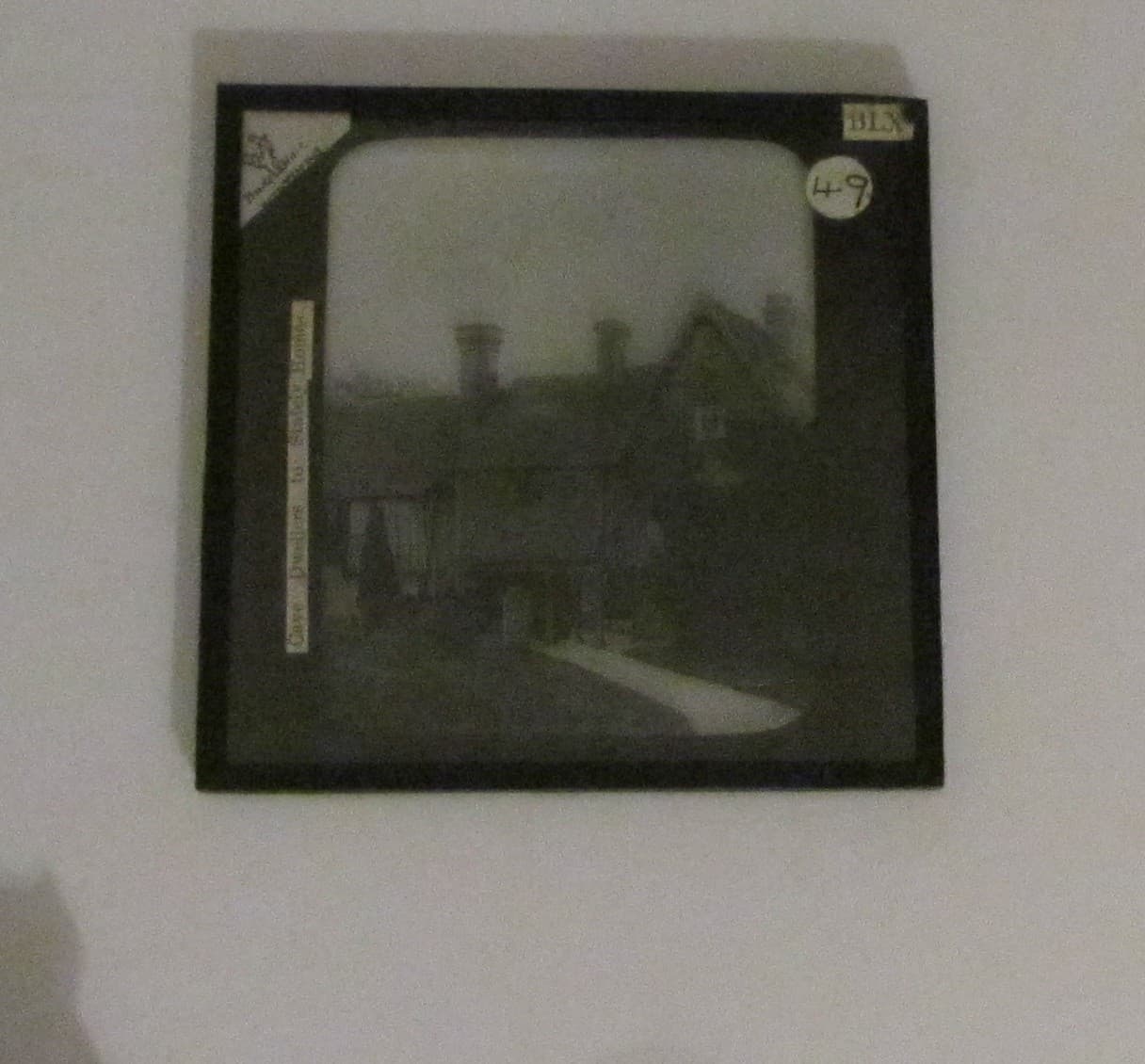 Glass Magic Lantern Slide PENSHURST WOODEN GABLE C1910 PHOTO ENGLAND KENT 2